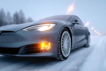 Naklejka premium weather drive: reliable ev