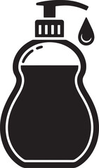 Liquid soap icon silhouette vector illustration
