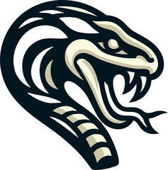 Aggressive Cobra Snake Head Logo Vector – Modern Mascot Style