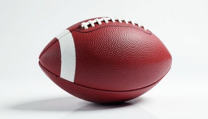 American football on pristine white backdrop, angled view , sport, game, sports equipment