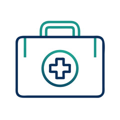 Obraz premium First Aid Kit Icon Design for Coloring Pages