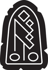 Nordic Runestone silhouette vector illustration