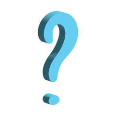 3d question mark clipart Single element for design