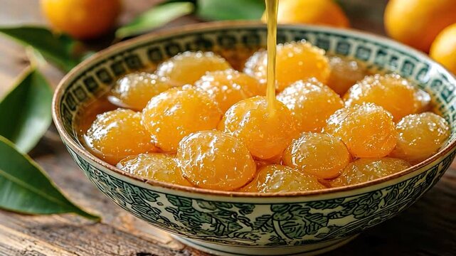 candied kumquats with syrup video chinese sweets