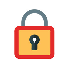 Lock Sign Icon Outline Coloring Book Page Line Art Drawing Set White Background

