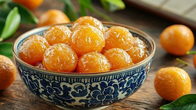 candied kumquats with syrup video chinese sweets