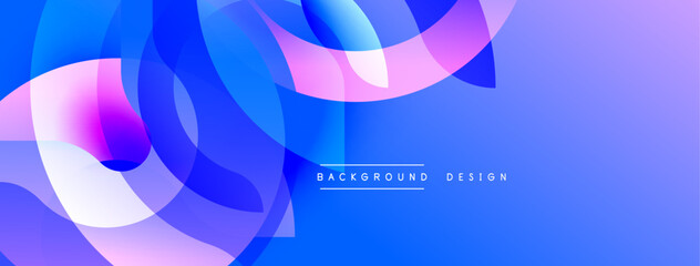 Abstract flowing shapes, vibrant blues, pinks, purples create dynamic composition. Modern gradient design suggests movement, energy, digital aesthetic. Background text reads background design.
