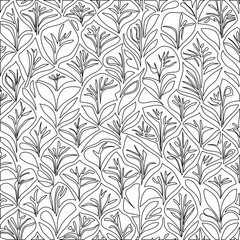 Fototapeta premium beautiful black and white flower pattern background design 