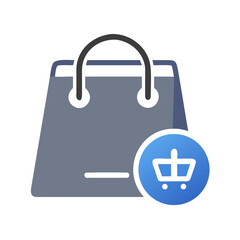 Obraz premium Shopping Bag Icon Outline Coloring Book Page Line Art Drawing Set White Background