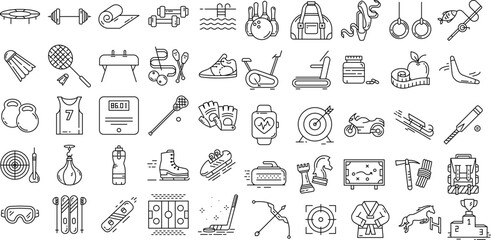 a set of icons for sports and recreation