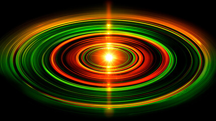 Vibrant Abstract Background with Glowing Shapes and Bright Colors