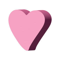 3d heart clipart Single element for design