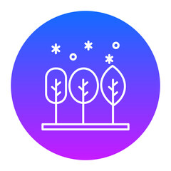 Snow Covered Tree Icon