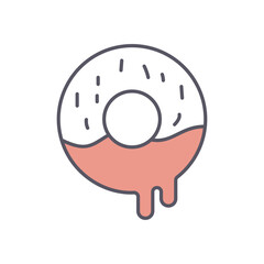 Donut  vector icon stock illustration
