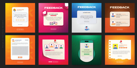 Clients feedback or testimonial social media post design