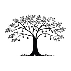 Obraz premium “Tree Silhouettes: Nature’s Shadows in Minimalist Beauty”