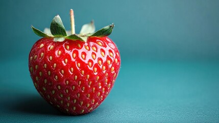 Single strawberry close-up