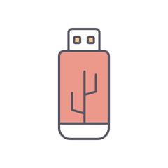 Usb  vector icon stock illustration