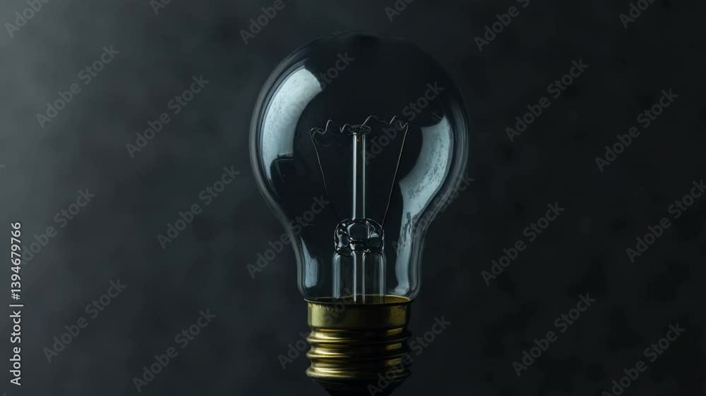 Aufkleber illuminating idea: a gleaming lightbulb, its glass surface capturing the play of light, symbolizing 