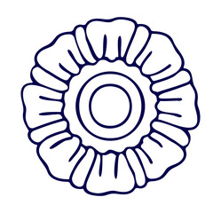 Set Outlined floral ornaments design