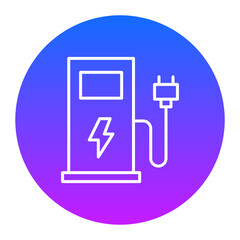 Electric Car Station Icon