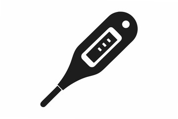 digital  thermometer silhouette vector
