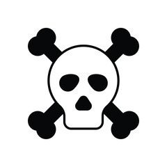 Skull  vector icon stock illustration
