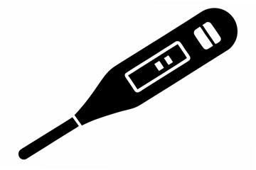 digital  thermometer silhouette vector
