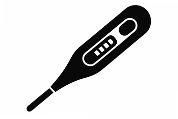 digital  thermometer silhouette vector