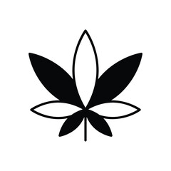 Marijuana  vector icon stock illustration
