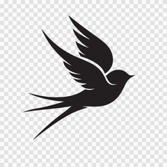 Swallow Bird Silhouette – Vector Design in Flight