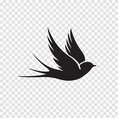 Minimalist Swallow Illustration – Simple Flight Shape