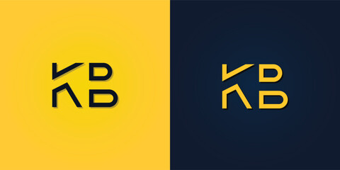 Minimalist Abstract Initial letter KB logo.