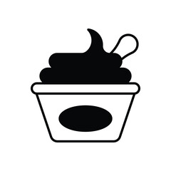 Ice Cream vector icon stock illustration