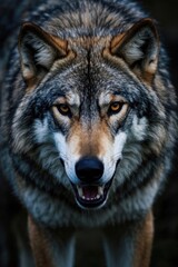 Obraz premium there is a wolf that is looking at the camera