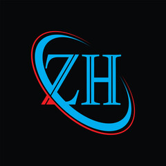 ZH Letter Logo Design. ZH Creative letter logo design vector, ZH Letter Initial Logo Design. ZH monogram Logo Unique Concept Vector.