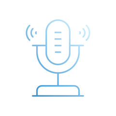 Microphone  vector icon stock illustration