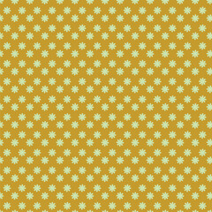 Daisy pattern on yellow background