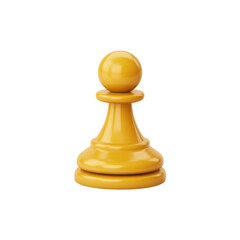 3D Gold Chess Pawn Icon – Symbol of Strategy and Growth