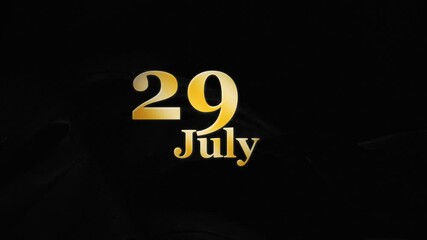 Typography 29th July, 29 July Logo Animation Videos 