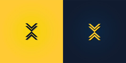 Minimalist Abstract Initial letter XX logo.