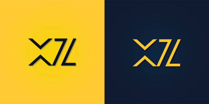 Minimalist Abstract Initial letter XZ logo.