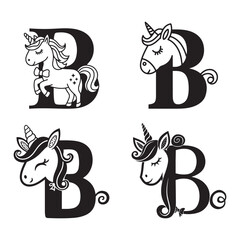 Letter B logo icon design template elements