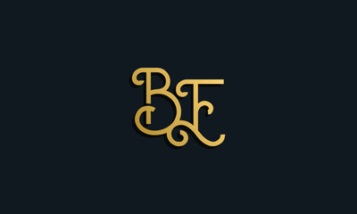 Luxury fashion initial letter BE logo.