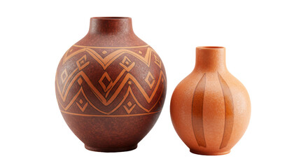 Isolated Two Decorative Vases