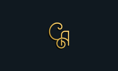 Luxury fashion initial letter CA logo.