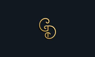 Luxury fashion initial letter CA logo.