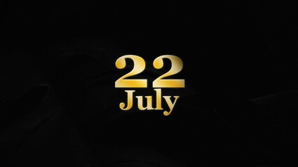 Golden 22th July, 22 July Logo Video Animation 