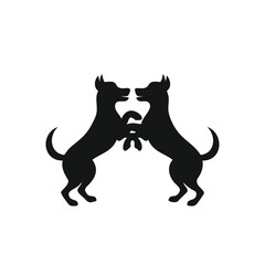 Pet Care and Animal Love Silhouette Icon Set – Vector Illustrations of Cats, Dogs, Horses, and Humans Interacting with Pets