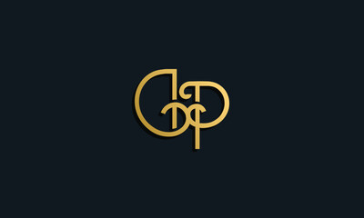 Luxury fashion initial letter DP logo.